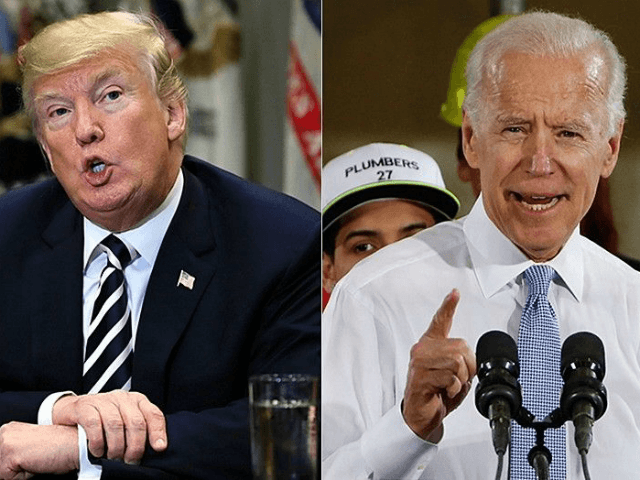 Tổng thống Trump và cựu Phó Tổng thống Biden. (Ảnh: Breitbart)