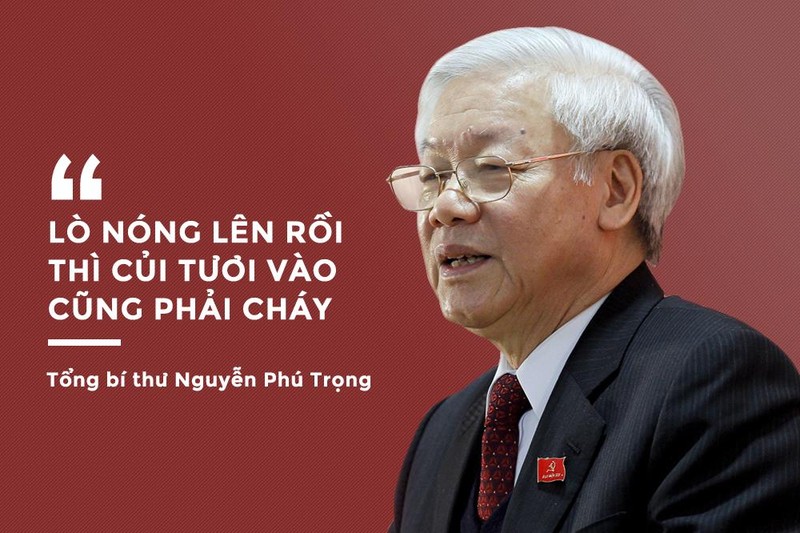 “Không khỏi trăn trở, day dứt trước không ít những khuyết điểm, yếu kém và khó khăn, thách thức đang cản trở tiến trình đổi mới, xây dựng đất nước, nếu không kiên quyết, kiên trì ngăn chặn, đẩy lùi sẽ đe dọa tới vận mệnh của Tổ quốc, sự sống còn của chế độ và vai trò lãnh đạo của Đảng”- Tổng bí thư, Chủ tịch nước Nguyễn Phú Trọng.