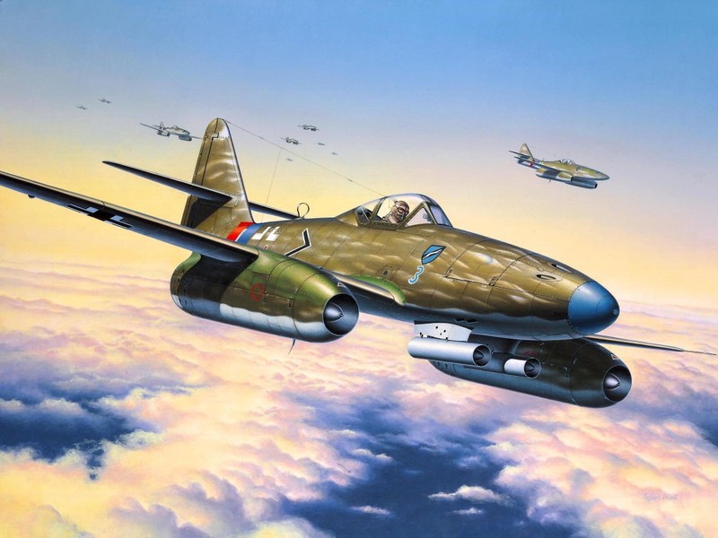 Messerschmitt Me 262 – chiến đấu cơ phản lực đầu tiên trong lịch sử .