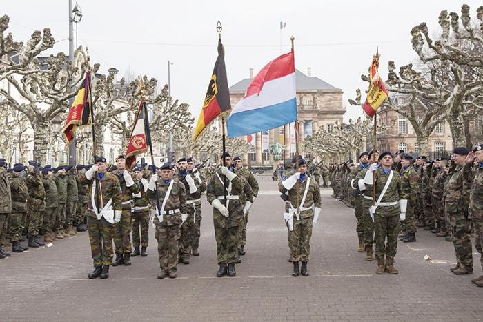 Một buổi lễ của Quân đoàn Châu Âu (Eurocorps).