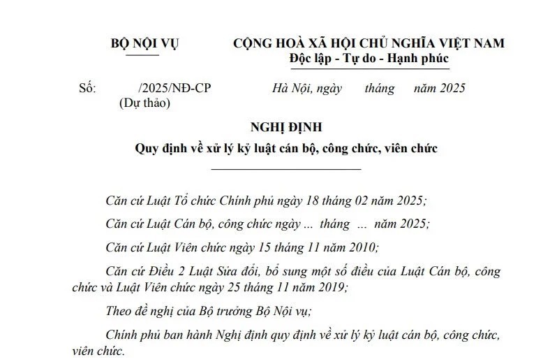 Việc Dự thảo Nghị định quy định về xử lý kỷ luật cán bộ, công chức, viên chức bổ sung điều khoản về xin lỗi và phục hồi quyền lợi cho người bị kỷ luật oan là một tín hiệu tích cực trong công cuộc cải cách thể chế. 02.jpg