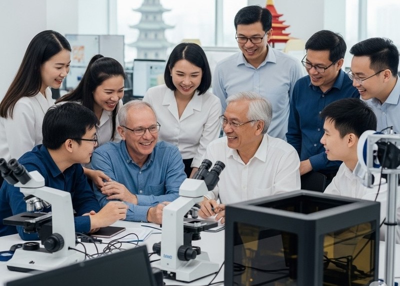 Cần một chiến dịch truyền thông quốc gia, có chủ đích nhằm hiện thực hóa mục tiêu: thu hút ít nhất 100 nhà khoa học là Việt kiều tài năng về nước làm việc trong những năm tới. Ảnh minh họa 01.jpg