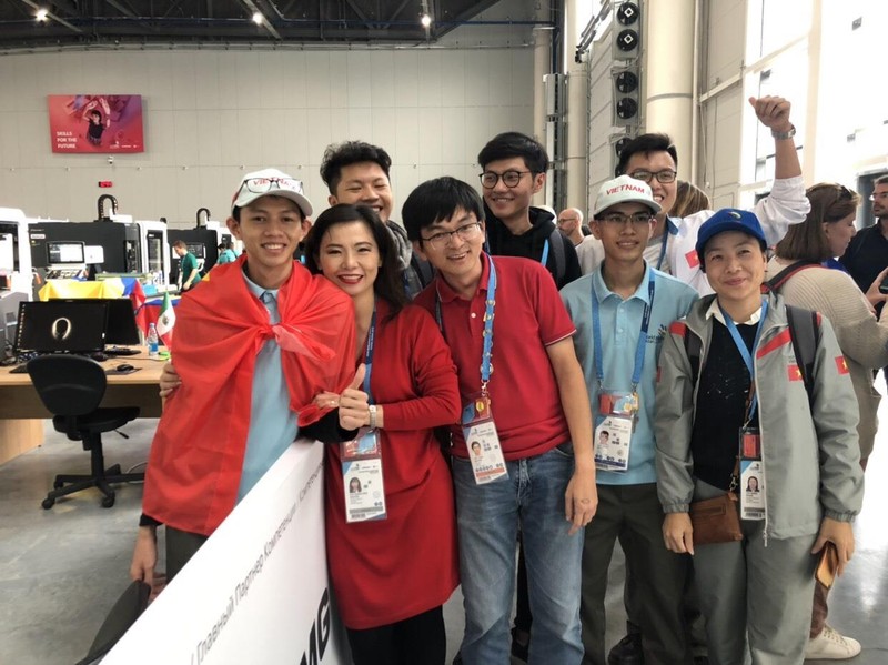 Đoàn Việt Nam tham dự kỳ thi Tay nghề thế giới 2019. Ảnh: Tổng cục Giáo dục nghề nghiệp