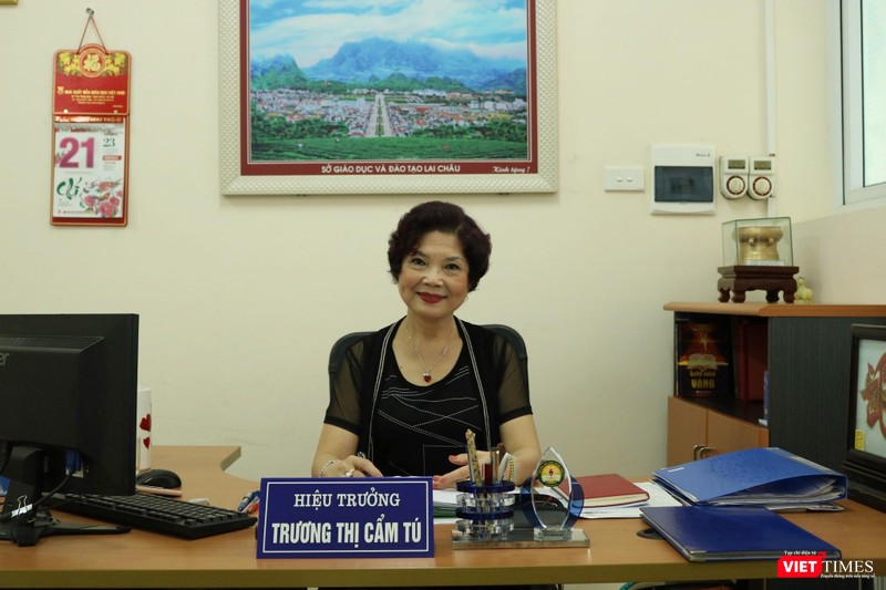 Bà Trương Thị Cẩm Tú tại buổi trò chuyện. Ảnh: Minh Thúy