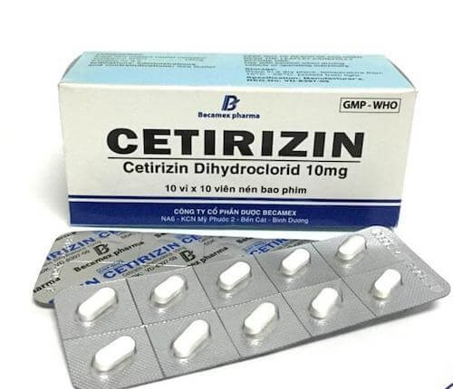 Thuốc Cetirizin (Cetirizine 2HCL 10mg)