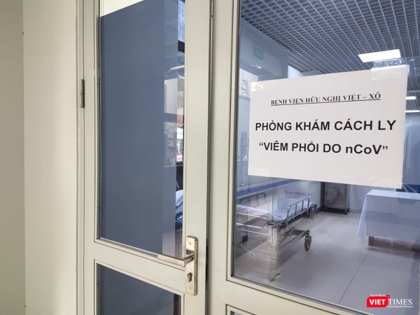 Phòng khám cách ly viêm phổi do nCoV tại Bệnh viện Hữu nghị Việt – Xô. Ảnh: Minh Thúy