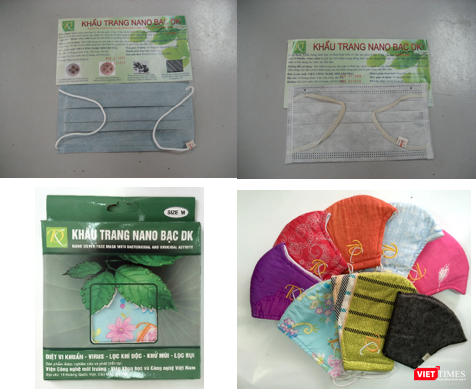 Khẩu trang kháng khuẩn chứa Nano bạc. Ảnh: Minh Thúy Khẩu trang kháng khuẩn chứa Nano bạc. Ảnh: Minh Thúy