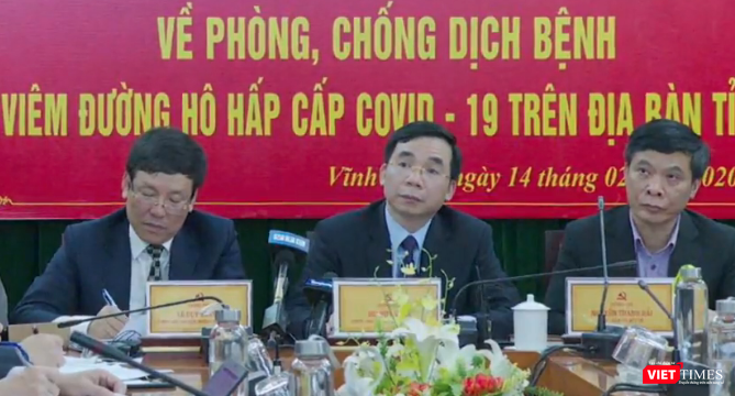 Họp báo cung cấp thông tin về phòng, chống dịch bệnh viêm đường hô hấp cấp do virus Corona mới (Covid-19). Ảnh: Minh Thúy Họp báo cung cấp thông tin về phòng, chống dịch bệnh viêm đường hô hấp cấp do virus Corona mới (Covid-19). Ảnh: Minh Thúy