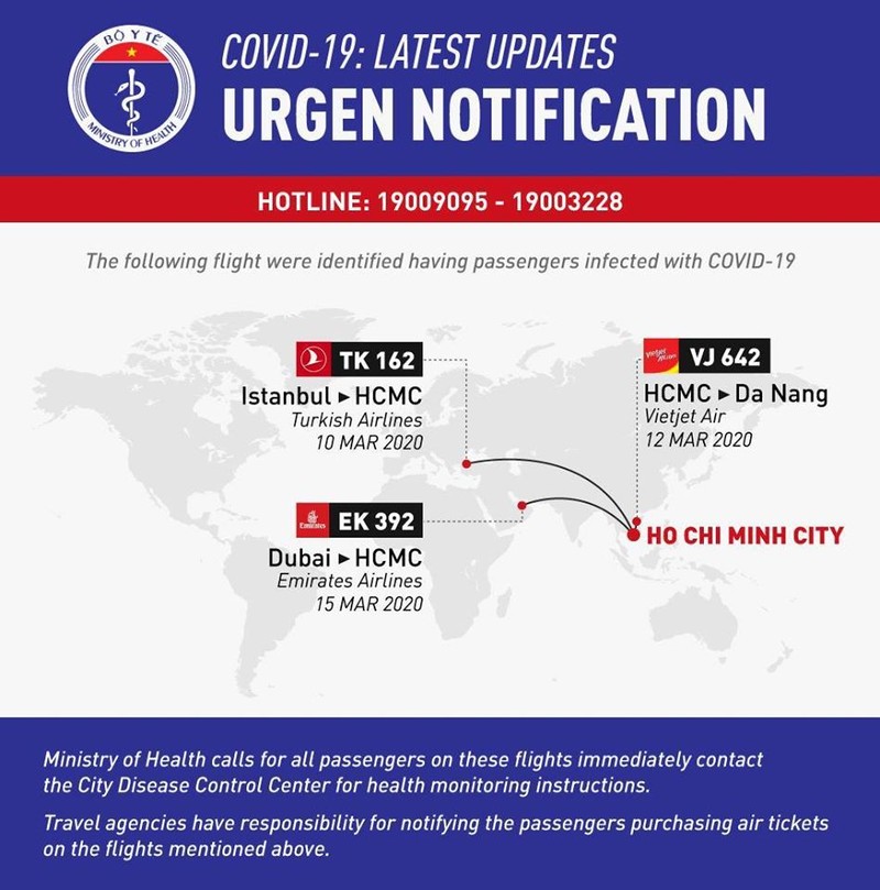 Thông báo khẩn của Bộ Y tế bằng tiếng Anh. Ảnh: Vũ Mạnh Cường Thông báo khẩn của Bộ Y tế bằng tiếng Anh. Ảnh: Vũ Mạnh Cường