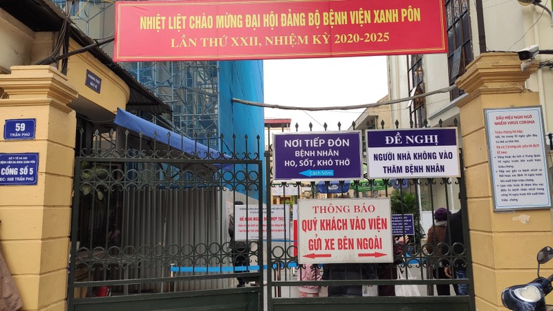 Bệnh viện Xanh Pôn đề nghị người nhà không vào thăm bệnh nhân. Ảnh: BVCC Bệnh viện Xanh Pôn đề nghị người nhà không vào thăm bệnh nhân. Ảnh: BVCC