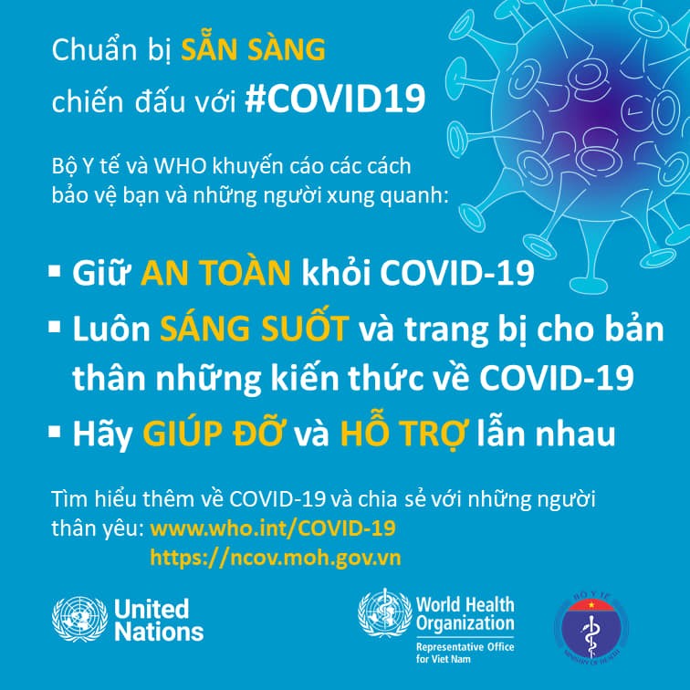 Bộ Y tế khuyến cáo chuẩn bị sẵn sàng chiến đầu với COVID-19. Ảnh: BYT