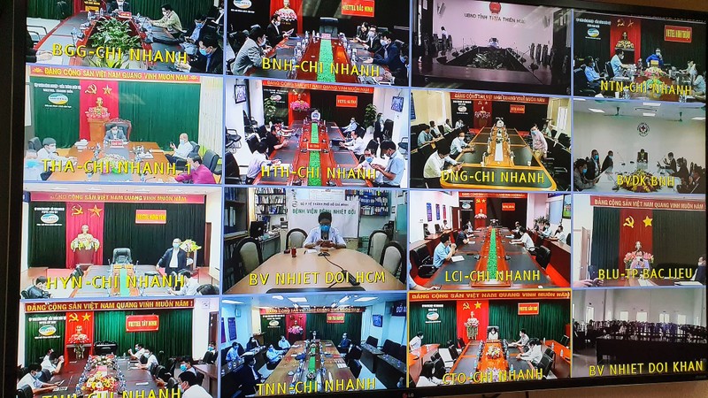 Điểm cầu tại các địa phương trên cả nước. Ảnh: Tuấn Dũng Điểm cầu tại các địa phương trên cả nước. Ảnh: Tuấn Dũng