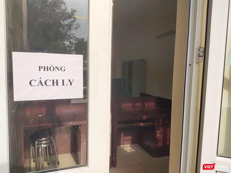 Phòng cách ly tại Trường THCS Dịch Vọng. Ảnh: Minh Thúy Phòng cách ly tại Trường THCS Dịch Vọng. Ảnh: Minh Thúy