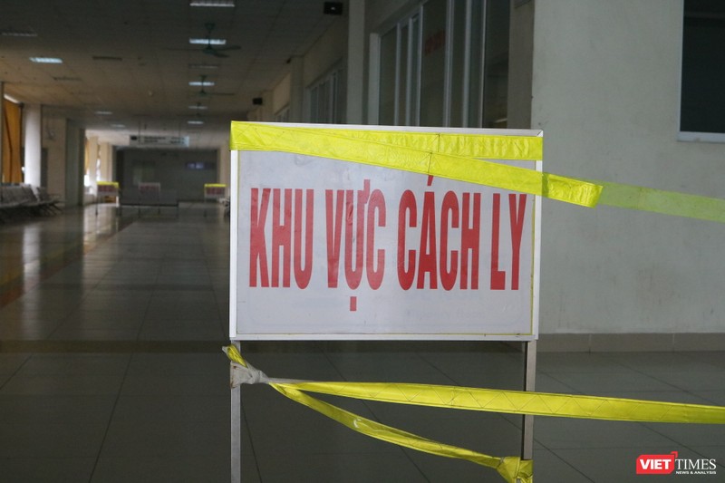 Khu vực cách ly bệnh nhân mắc COVID-19 (Ảnh: Minh Thúy) 