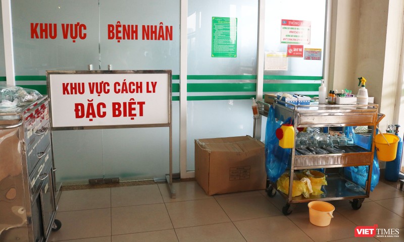 Khu vực cách ly đặc biệt bệnh nhân mắc COVID-19 (Ảnh: Minh Thúy) 