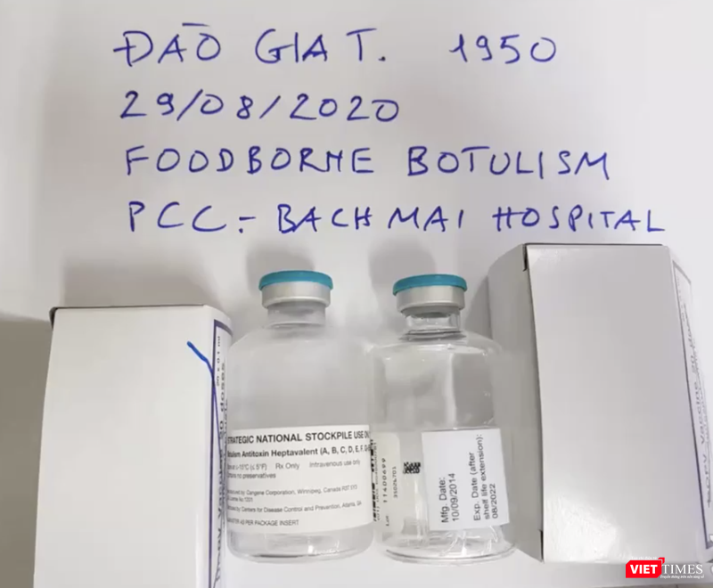 Thuốc Botulism antitoxin heptavalent (Ảnh: Minh Thúy) Thuốc Botulism antitoxin heptavalent (Ảnh: Minh Thúy)