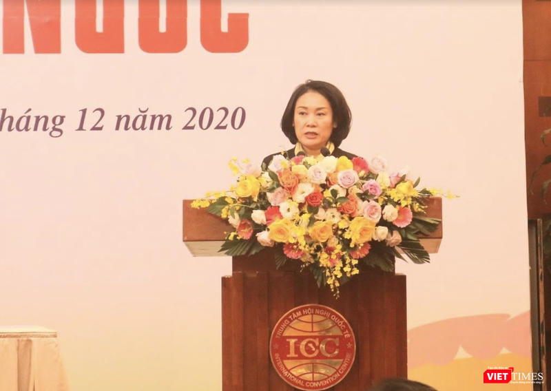 Nhà báo Tạ Bích Loan – đại diện Ban sản xuất các chương trình Giải trí, Đài Truyền hình Việt Nam (Ảnh: Minh Thuý)