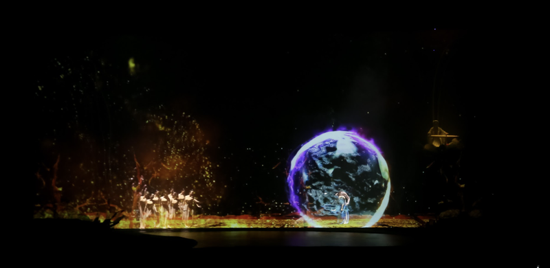 Tiết mục múa vũ điệu nước (Ảnh - VTV) Tiết mục múa vũ điệu nước (Ảnh - VTV)