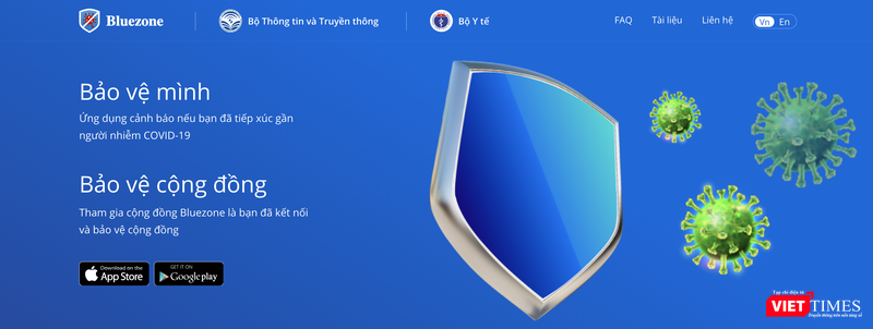 Ứng dụng Bluezone giúp phòng, chống COVID-19 (Ảnh - Minh Thuý) Ứng dụng Bluezone giúp phòng, chống COVID-19 (Ảnh - Minh Thuý)
