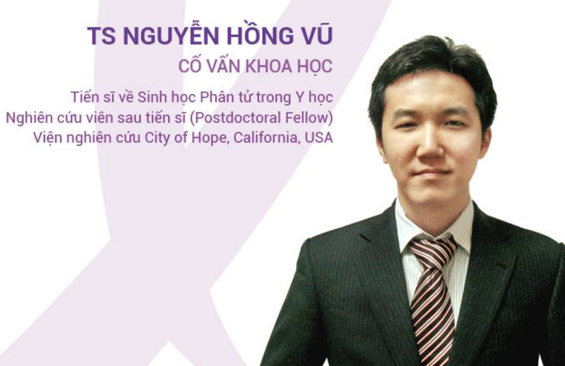 TS. Nguyễn Hồng Vũ - Viện nghiên cứu City of Hope, California, USA, Cố vấn khoa học Ruy Băng Tím (Ảnh - NVCC)