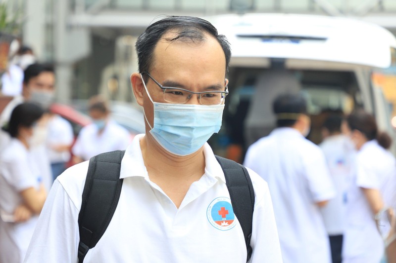 BS. Đào Trọng Thành - Trường đoàn bác sĩ, điều dưỡng chi viện cho Tiền Giang (Ảnh - BVCC)