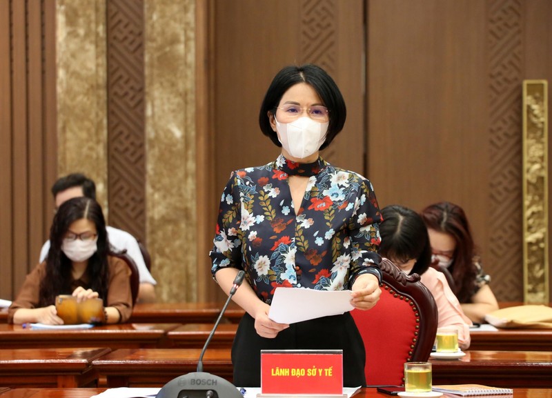 Bà Trần Thị Nhị Hà - Giám đốc Sở Y tế Hà Nội (Ảnh - Thành uỷ HN)