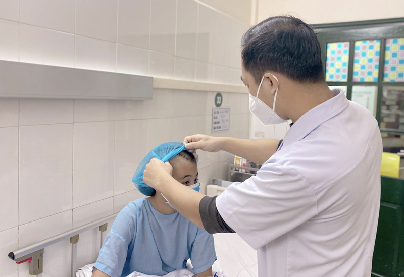 Sau phẫu thuật, sức khoẻ bé A. đã ổn định (Ảnh - BVCC)