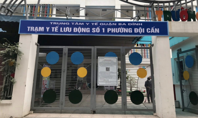 Trạm y tế lưu động số 1 phường Đội Cấn (Ảnh - UBND quận Ba Đình)