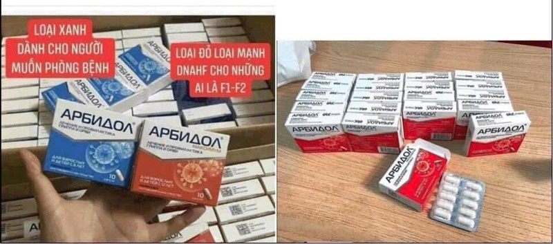 Thuốc Arbidol rao bán trên mạng (Ảnh - ST)