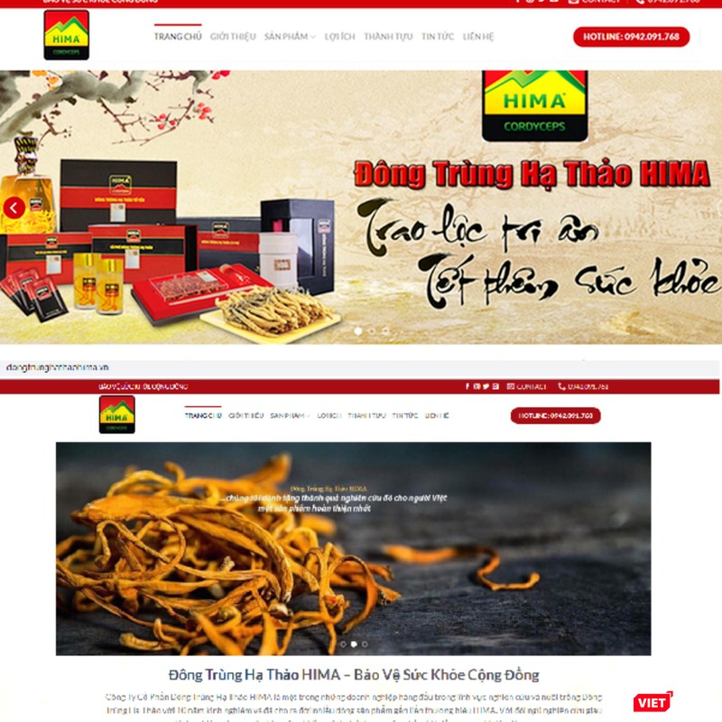 Website quảng cáo của Công ty cổ phần Đông Trùng Hạ Thảo vi phạm về nội dung