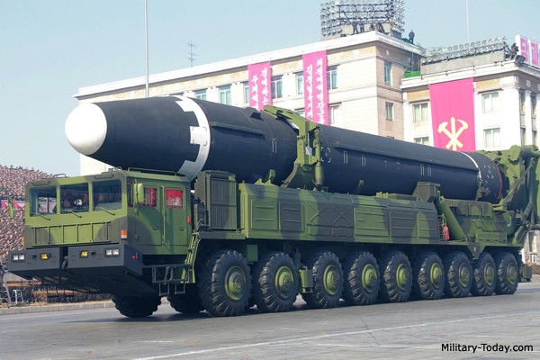 5.11.2017, Triều Tiên đã thử nghiệm thành công tên lửa đạn đạo liên lục địa Hwasong-15.