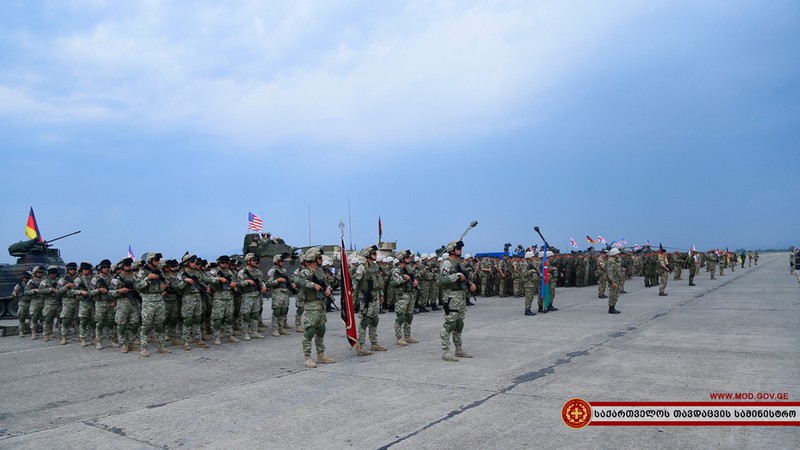 Quân NATO tại biên giới Georgia-Nga.