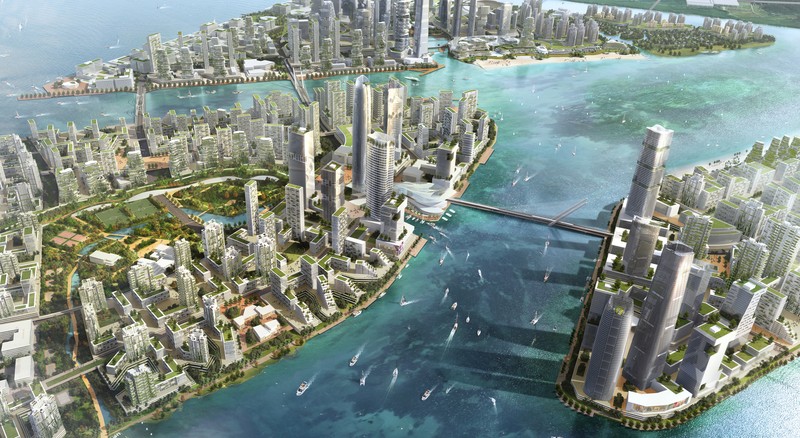Một bản phối cảnh siêu dự án Thành phố Rừng.