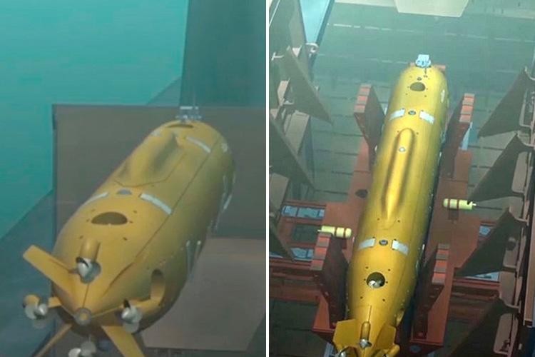 Tàu ngầm không người lái Poseidon. Ảnh: The Sun. Tàu ngầm không người lái Poseidon. Ảnh: The Sun.