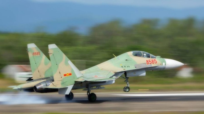 Máy bay chiến đấu Su-30MK2 của Không quân Việt Nam.