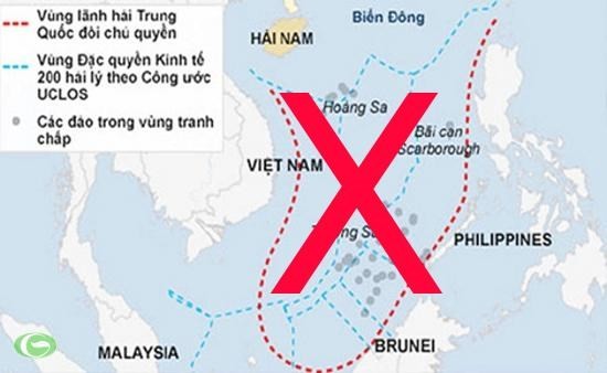Đường lưỡi bò phi pháp Trung Quốc tự ý vẽ, tuyên bố, đòi hỏi chủ quyền với phần lớn diện tích Biển Đông.