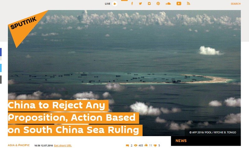 Báo Sputnik phiên bản tiếng Anh của Nga