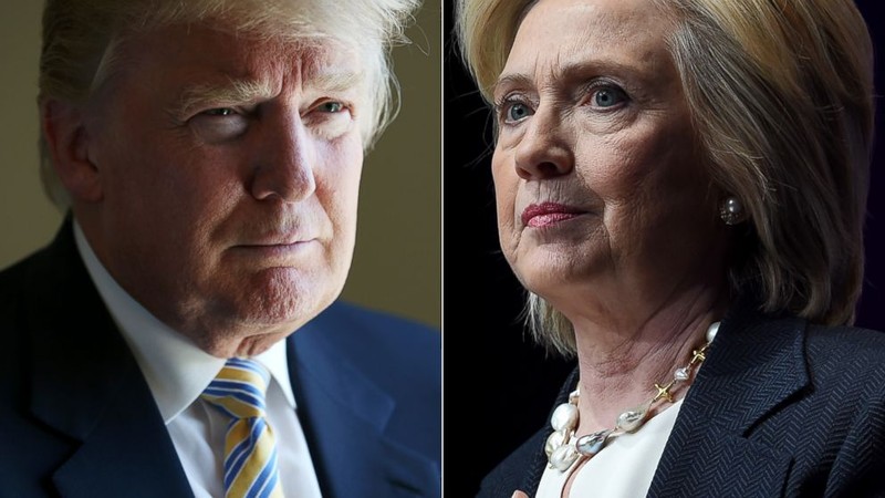 Ông Donald Trump và bà Hillary Clinton.