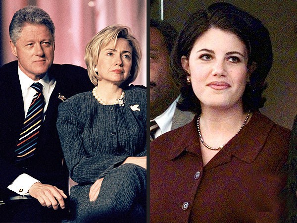 Vợ chồng cựu Tổng thống Bill Clinton và vụ scandal với cô Monica Lewinsky.