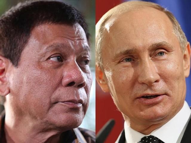 Tổng thống Philippines Duterte và Tổng thống Nga Putin.