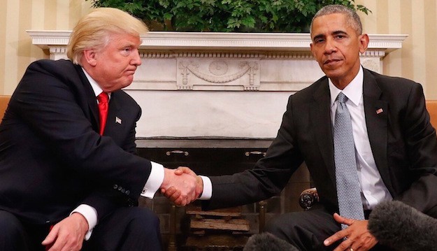 Dù không mấy thiện cảm với ông Trump (trái), Tổng thống Obama vẫn đánh giá cao những gì ông Trump đã đạt được trong cuộc bầu cử Tổng thống vừa qua.