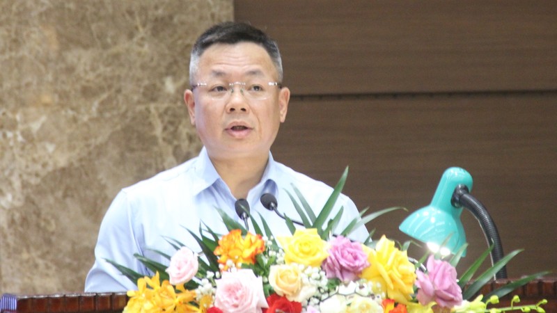 Chánh Văn phòng Thành ủy Hà Nội Trần Thanh Hà phát biểu khai mạc lớp tập huấn. Ảnh: Quỳnh An. IMG_2852.JPG