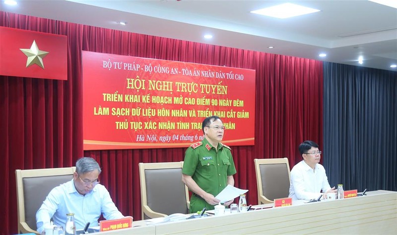Thứ trưởng Nguyễn Văn Long phát biểu kết luận Hội nghị. Ảnh: Bộ Công an, Anh 1.jpg