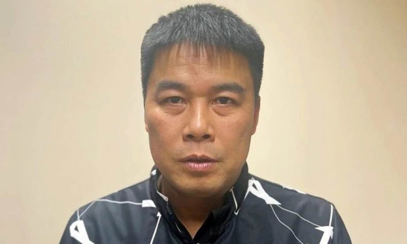 Nguyễn Văn Hậu tại cơ quan điều tra. Ảnh: Bộ Công an. Anh 1.jpg