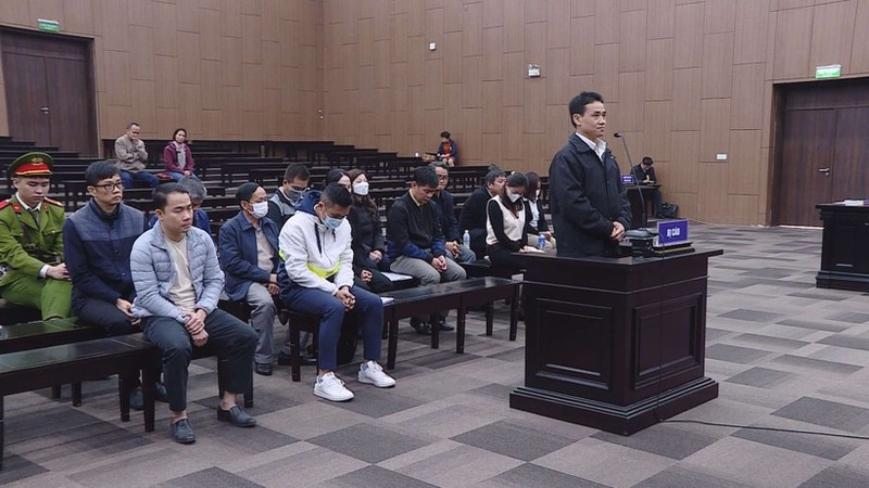 Bị cáo Trần Tùng, cựu Phó Giám đốc Sở Ngoại vụ tỉnh Thái Nguyên tại phiên tòa sơ thẩm. Ảnh: A.Q. Anh 1.jpg