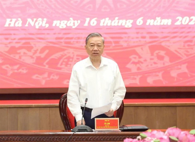 Tổng Bí thư Tô Lâm phát biểu tại buổi làm việc. Ảnh: Thu Hà. Anh 1.png