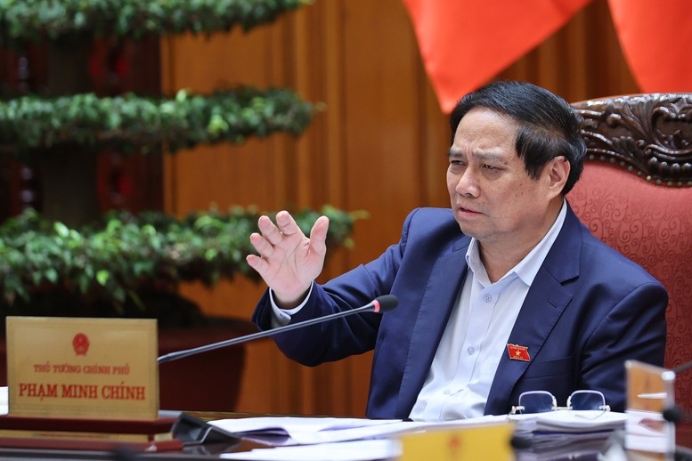 Thủ tướng Phạm Minh Chính phát biểu tại cuộc họp. Ảnh: VGP. Anh 1.jpg