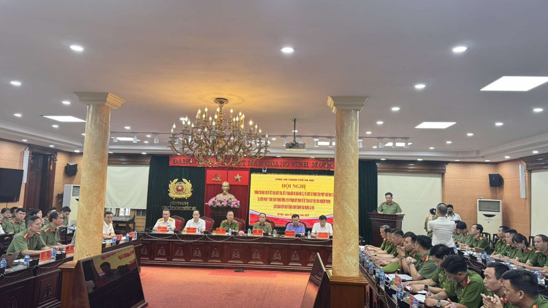 Công an TP Hà Nội tổ chức hội nghị thông tin báo chí về kết quả điều tra vụ án. Ảnh: Quỳnh An. Anh 1.jpg