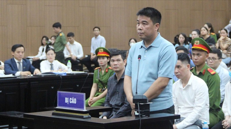 Bị cáo Nguyễn Văn Hậu tại phiên tòa. Ảnh: M.H. Anh 1.jpeg