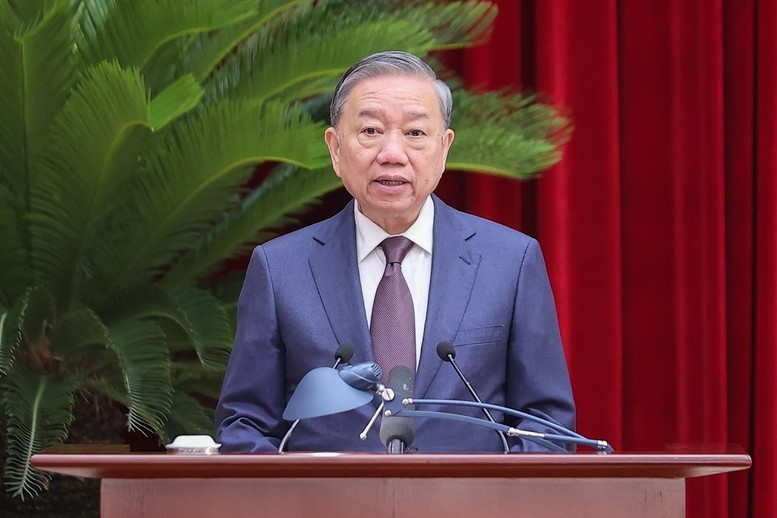 Tổng bí thư Tô Lâm phát biểu khai mạc Hội nghị. Ảnh: VGP. Anh 1.jpg